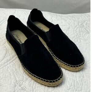 Free People Women's Size 7.5 Black Slip-On Suede Loafer – At Ease Embossed Boho